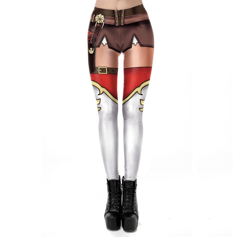 Tarptautinės Europos ir Amerikos Helovino kaukolės kamufliažinės skaitmeninės spaudos žemo juosmens tamprės moterims