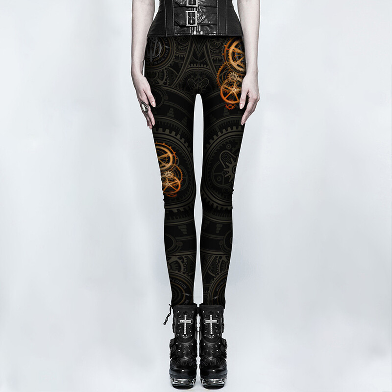 Naujos steampunk stiliaus europietiškos ir amerikietiškos jogos kelnės, greitai džiūstantys kelnaitės, tarpvalstybinė 3D skaitmeninė spauda, sportinės tamprės, fitneso kelnės