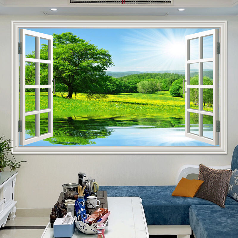 Ζωγραφική τοπίου, τρισδιάστατα αυτοκόλλητα, διακόσμηση τοπίου, ζωγραφική, προσομοίωση παραθύρου, υπνοδωμάτιο, σαλόνι, φόντο, τοίχος, εστιατόριο, αυτοκόλλητο, τοιχογραφία
