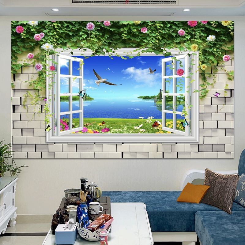 Ζωγραφική τοπίου, τρισδιάστατα αυτοκόλλητα, διακόσμηση τοπίου, ζωγραφική, προσομοίωση παραθύρου, υπνοδωμάτιο, σαλόνι, φόντο, τοίχος, εστιατόριο, αυτοκόλλητο, τοιχογραφία