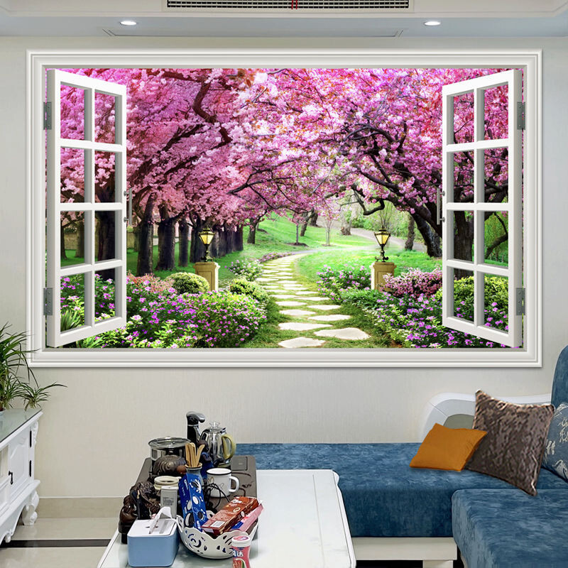 Ζωγραφική τοπίου, τρισδιάστατα αυτοκόλλητα, διακόσμηση τοπίου, ζωγραφική, προσομοίωση παραθύρου, υπνοδωμάτιο, σαλόνι, φόντο, τοίχος, εστιατόριο, αυτοκόλλητο, τοιχογραφία