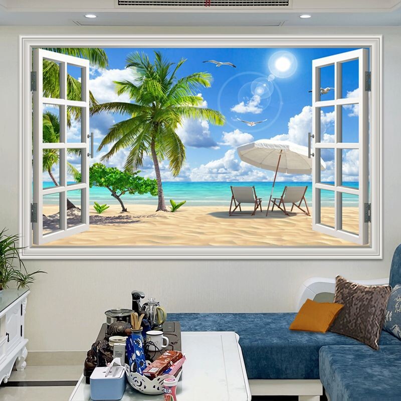 Ζωγραφική τοπίου, τρισδιάστατα αυτοκόλλητα, διακόσμηση τοπίου, ζωγραφική, προσομοίωση παραθύρου, υπνοδωμάτιο, σαλόνι, φόντο, τοίχος, εστιατόριο, αυτοκόλλητο, τοιχογραφία