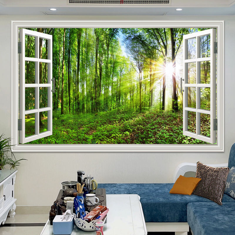 Ζωγραφική τοπίου, τρισδιάστατα αυτοκόλλητα, διακόσμηση τοπίου, ζωγραφική, προσομοίωση παραθύρου, υπνοδωμάτιο, σαλόνι, φόντο, τοίχος, εστιατόριο, αυτοκόλλητο, τοιχογραφία