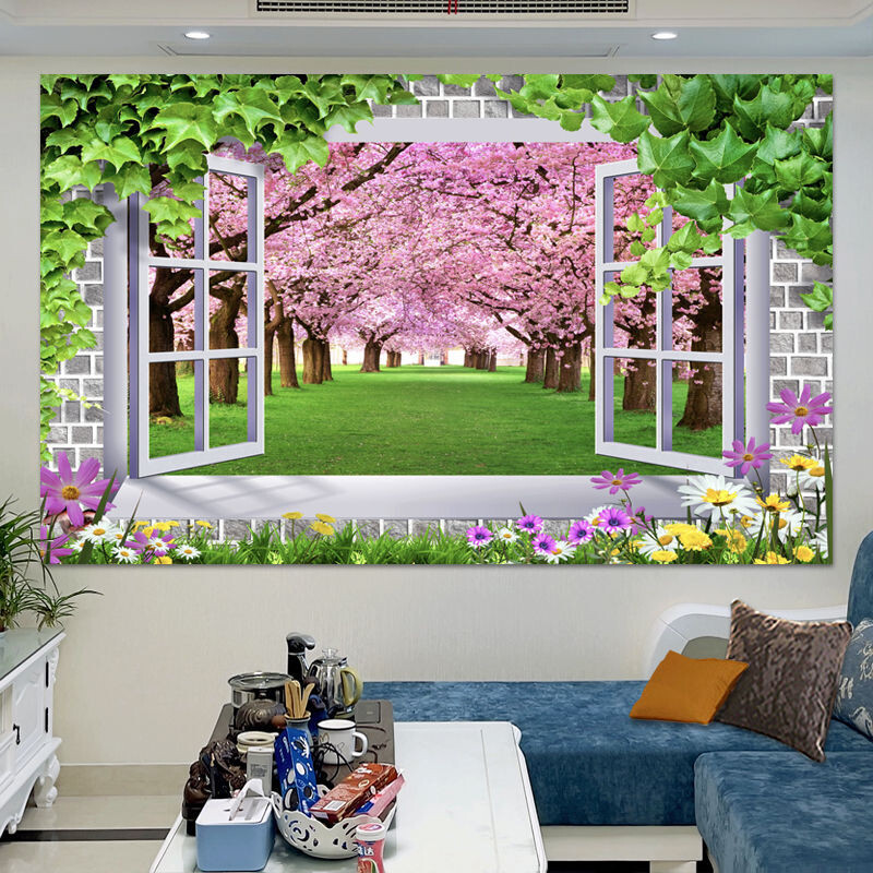 Ζωγραφική τοπίου, τρισδιάστατα αυτοκόλλητα, διακόσμηση τοπίου, ζωγραφική, προσομοίωση παραθύρου, υπνοδωμάτιο, σαλόνι, φόντο, τοίχος, εστιατόριο, αυτοκόλλητο, τοιχογραφία