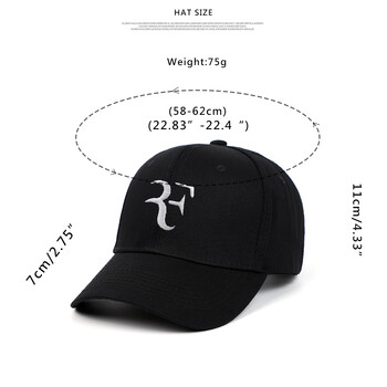 2019Ebay Федерер същия стил F бродирана бейзболна шапка 8 цвята по избор F тенис шапка ежедневна за всички мачове