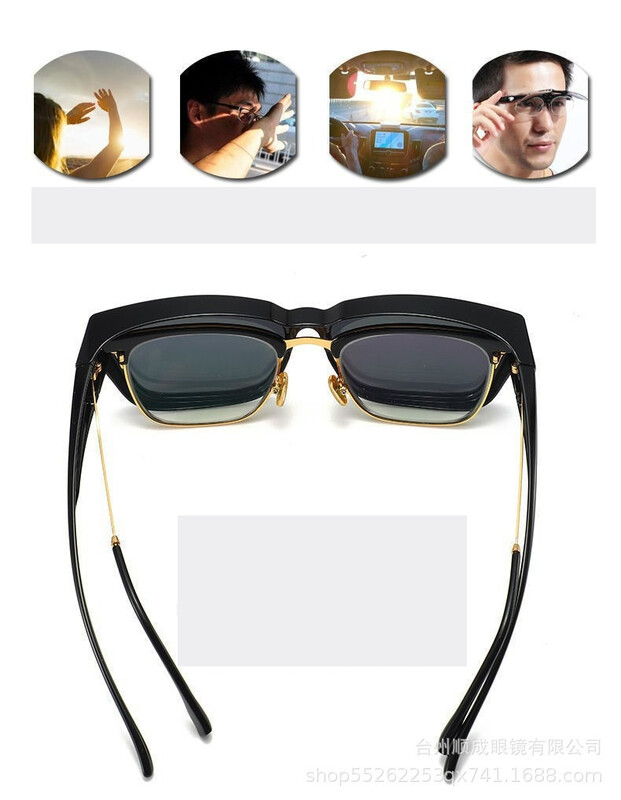 Saulesbriļļu komplekts tuvredzībai vīriešiem un sievietēm, polarizēts ar klipsi, UV aizsardzība, īpaši viegli ietvari tuvredzībai, īpaši izstrādāti braukšanai