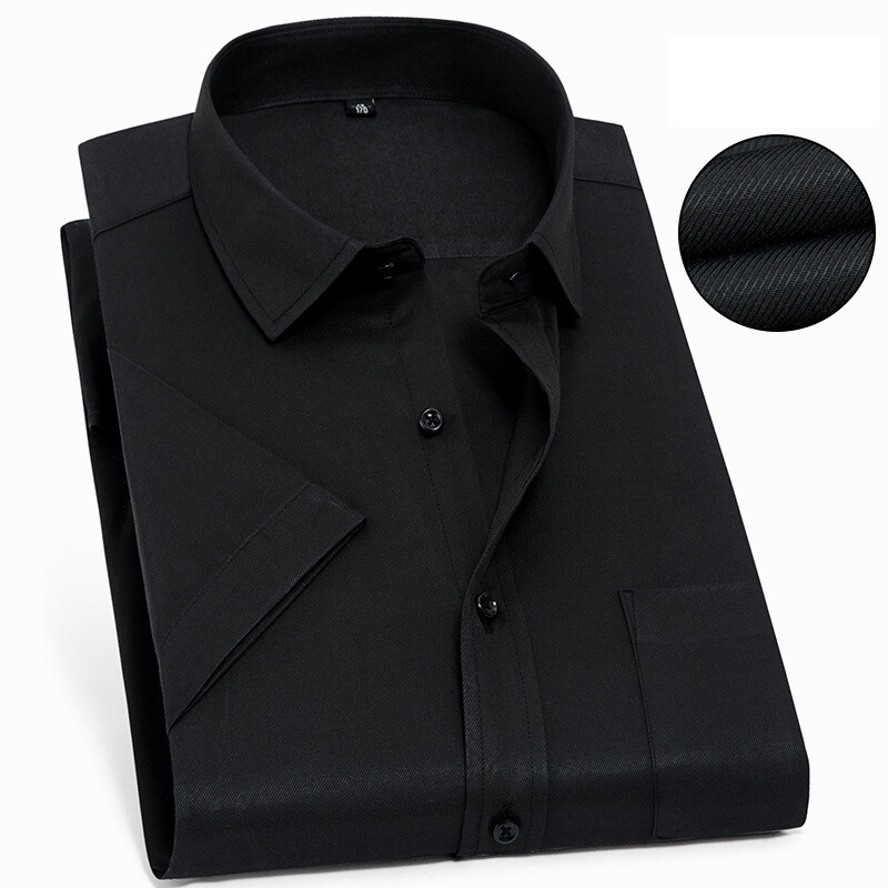 Καλοκαιρινό κοντομάνικο πουκάμισο για άνδρες, plus size, plus size, casual business, casual, extra large, fat professional, Bai Tingsheng