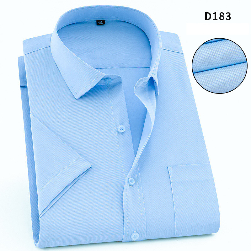 Καλοκαιρινό κοντομάνικο πουκάμισο για άνδρες, plus size, plus size, casual business, casual, extra large, fat professional, Bai Tingsheng