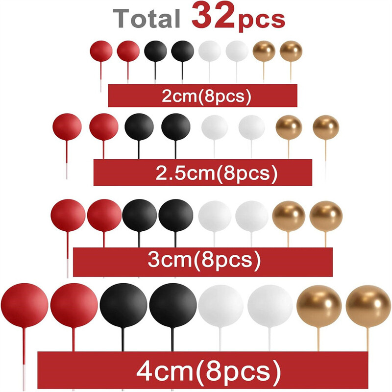 32 miniõhupalli, tordikaunistuste pallid, kunstpallid, torditiketid, aastapäevad, lõpetamised, isetegemise küpsetamise kaunistused