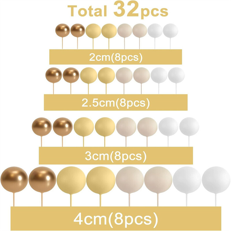 32 miniõhupalli, tordikaunistuste pallid, kunstpallid, torditiketid, aastapäevad, lõpetamised, isetegemise küpsetamise kaunistused