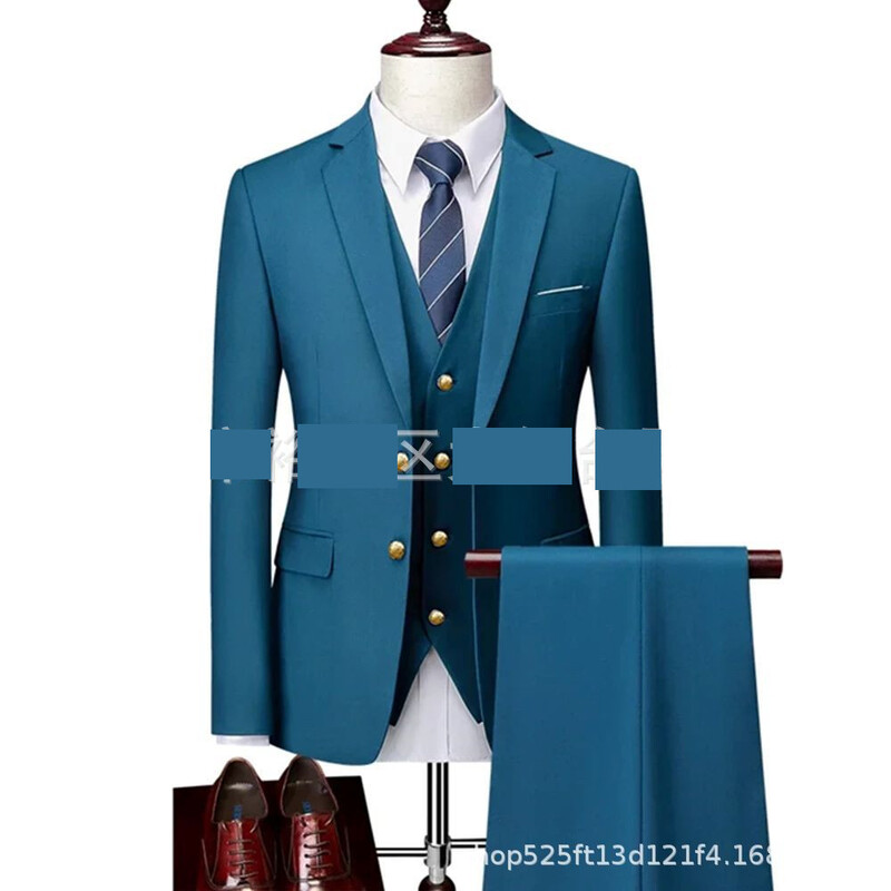 2025 Afričko prekogranično vanjskotrgovinsko odijelo od tri dijela, muško odijelo, uski vjenčani ples, muško odijelo, haljina mladoženje