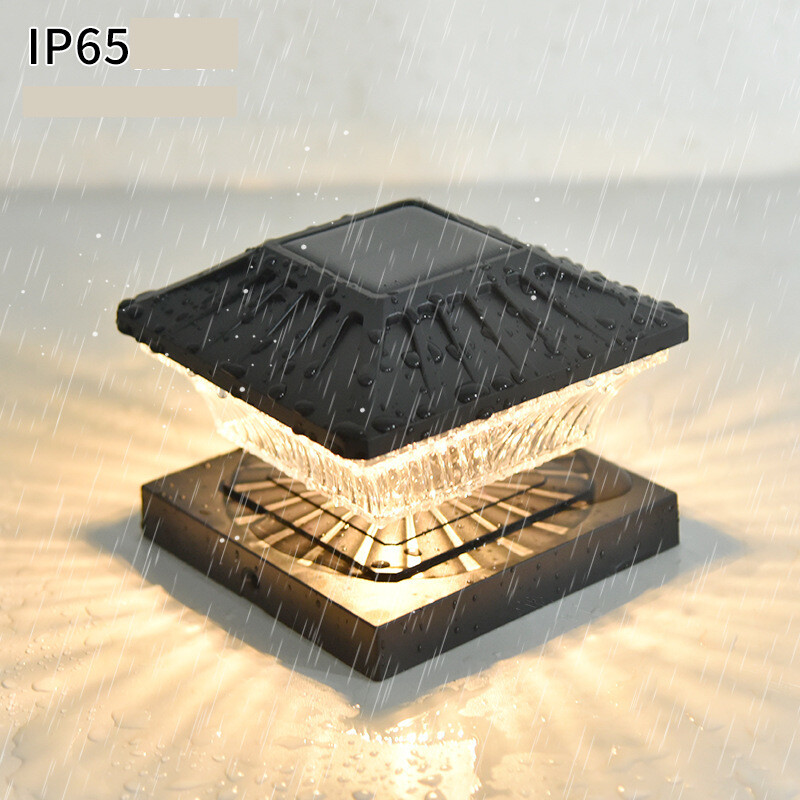 Ηλιακή λάμπα στήλης, διασυνοριακή εξωτερική οικιακή αδιάβροχη λάμπα τοίχου ευρωπαϊκού τύπου, στήλη βίλας, διπλή λάμπα κήπου