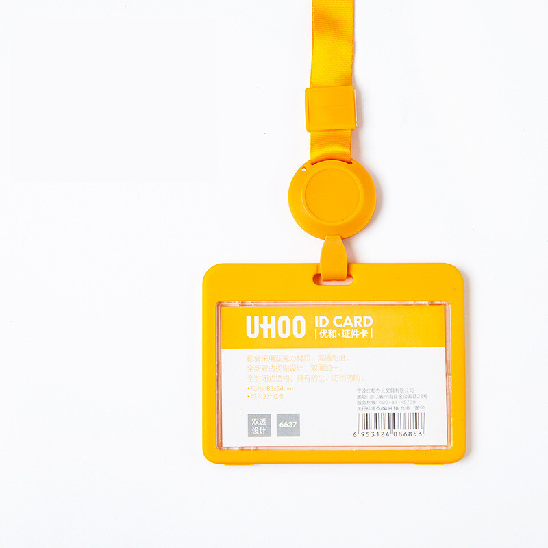 Divpusējs caurspīdīgs akrila ID kartes turētājs studenta apliecībai, ID kartes turētājs darba apliecībai