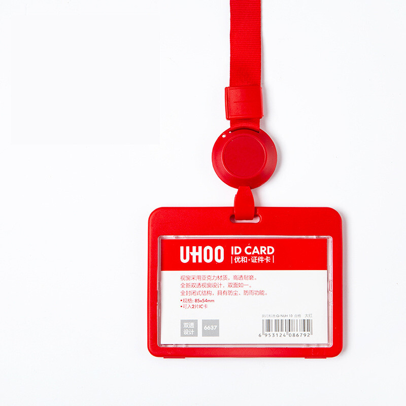 Divpusējs caurspīdīgs akrila ID kartes turētājs studenta apliecībai, ID kartes turētājs darba apliecībai