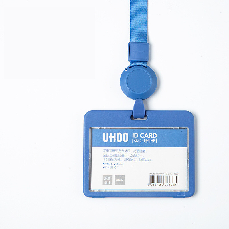 Divpusējs caurspīdīgs akrila ID kartes turētājs studenta apliecībai, ID kartes turētājs darba apliecībai
