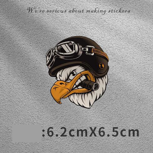 Αυτοκόλλητο εξωτερικού εμπορίου με ρετρό κράνος μοτοσικλέτας Harley, αυτοκόλλητο μοτοσικλέτας American Eagle, εξατομικευμένο διασυνοριακό δημιουργικό αυτοκόλλητο ξυστό