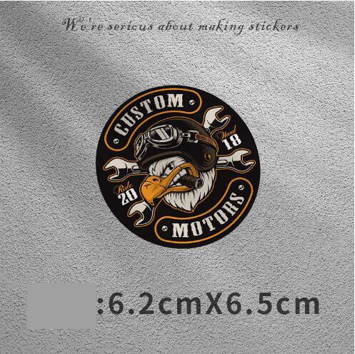 Αυτοκόλλητο εξωτερικού εμπορίου με ρετρό κράνος μοτοσικλέτας Harley, αυτοκόλλητο μοτοσικλέτας American Eagle, εξατομικευμένο διασυνοριακό δημιουργικό αυτοκόλλητο ξυστό