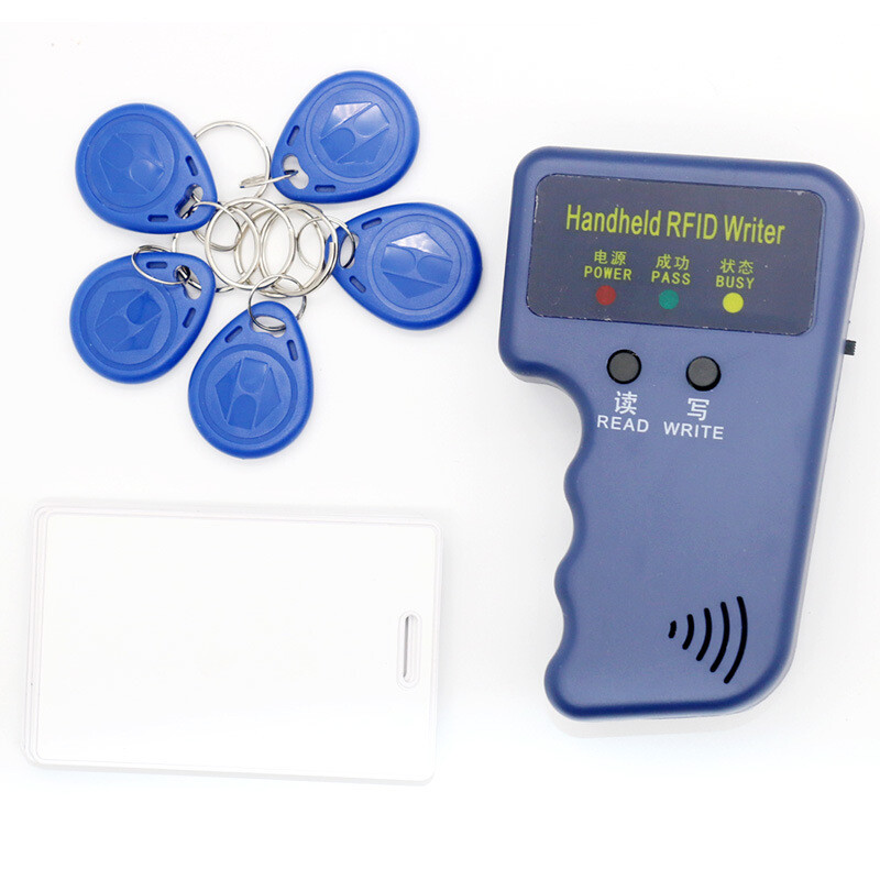 125 kHz zemfrekvences ID karšu kopēšanas iekārta, karšu atslēgu piekariņš, piekļuves kontrole, lifts, noma, apmeklējumu karšu kopēšanas iekārta