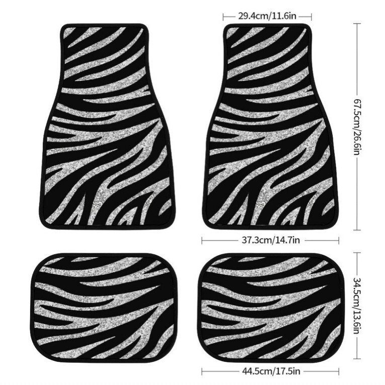 Keturių retro bohemiško stiliaus automobilių kilimėlių rinkinys, atsparūs purvui ir dilimui