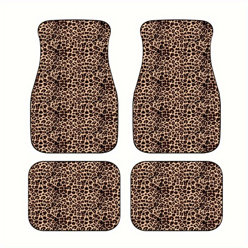 Keturių retro bohemiško stiliaus automobilių kilimėlių rinkinys, atsparūs purvui ir dilimui