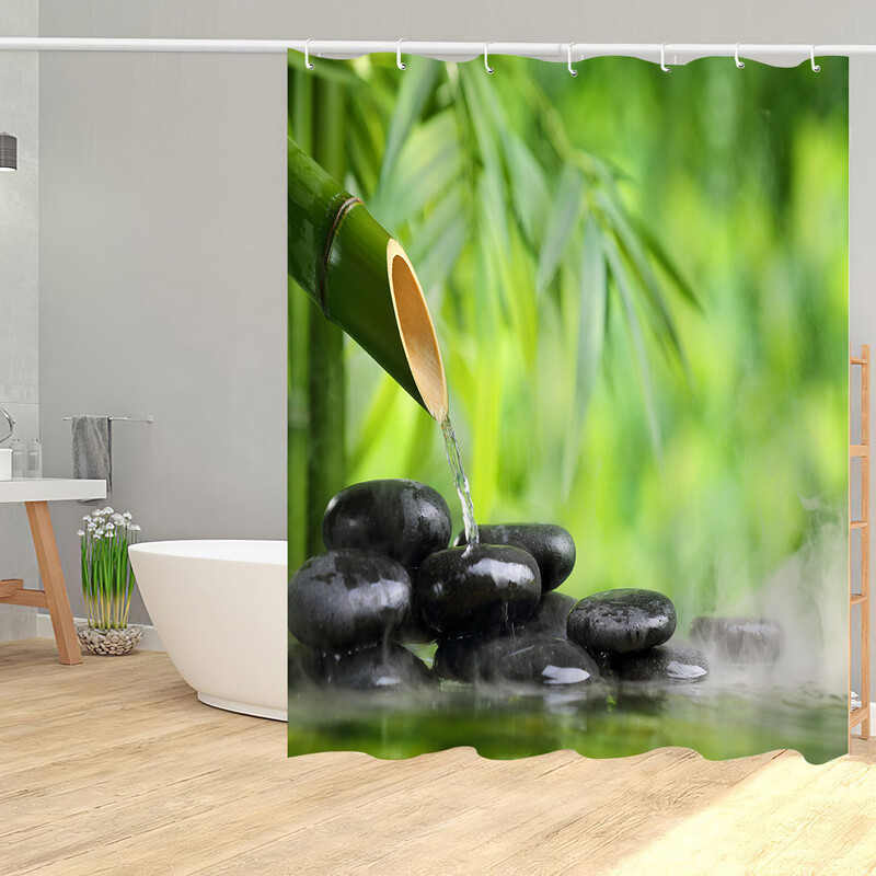 Tarpvalstybinė 3D skaitmeninė spauda iš poliesterio, vandeniui atsparios dušo užuolaidos, audinių vonios užuolaidų gamykla