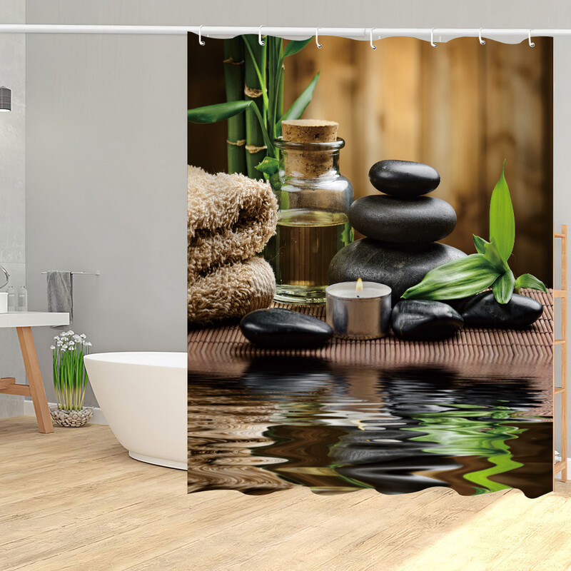 Tarpvalstybinė 3D skaitmeninė spauda iš poliesterio, vandeniui atsparios dušo užuolaidos, audinių vonios užuolaidų gamykla