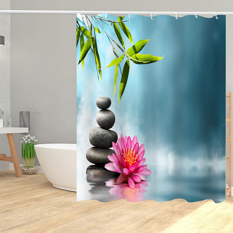 Tarpvalstybinė 3D skaitmeninė spauda iš poliesterio, vandeniui atsparios dušo užuolaidos, audinių vonios užuolaidų gamykla