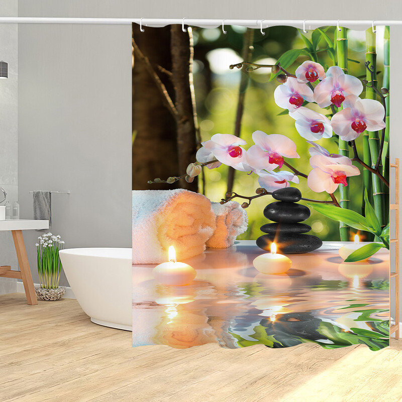 Tarpvalstybinė 3D skaitmeninė spauda iš poliesterio, vandeniui atsparios dušo užuolaidos, audinių vonios užuolaidų gamykla