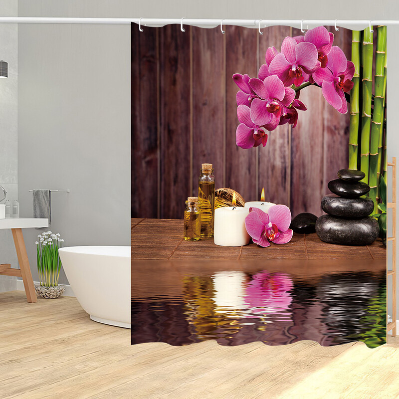 Tarpvalstybinė 3D skaitmeninė spauda iš poliesterio, vandeniui atsparios dušo užuolaidos, audinių vonios užuolaidų gamykla