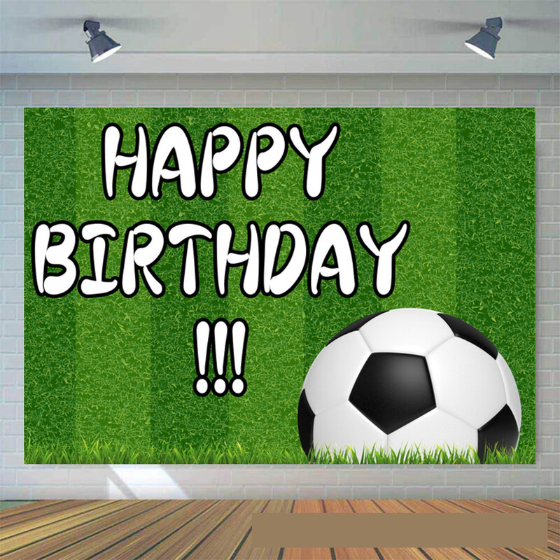 Jalgpalli sünnipäeva taust kangast staadioni muru jalgpalliväljak laste fotograafia taust kangast tordilaua kaunistus bänneri paigutus