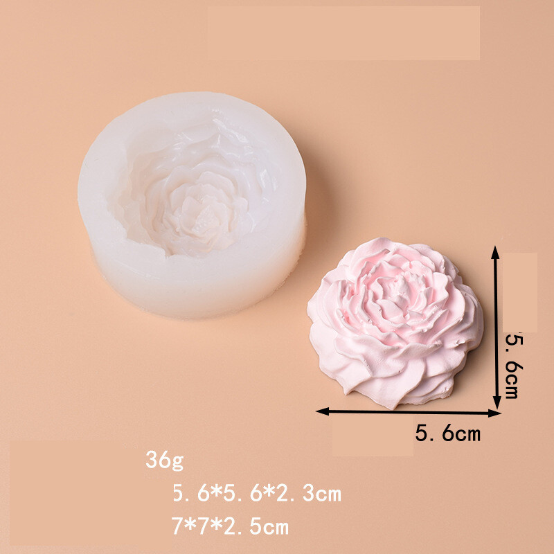 Maža silikoninė formelė bijūnų ledams, šokolado putėsiams, tortui, tinkui, žvakių klijams, muilo formelei