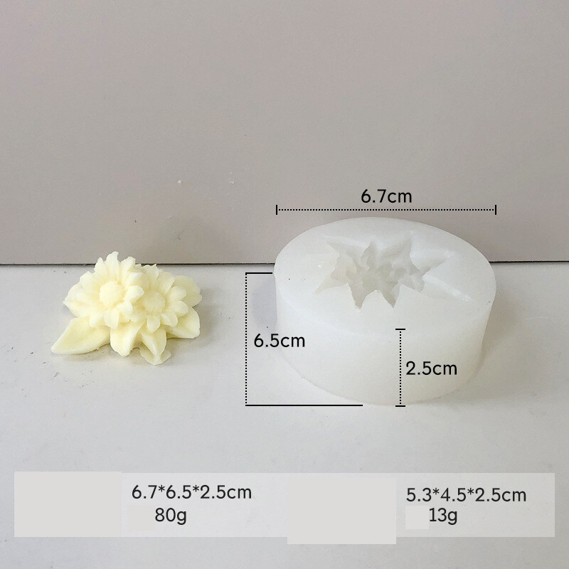 Kips-epoksüüdist kroonlehtede käsitsi valmistatud seep isetehtud silikoonist lillevorm, lõhnakivi✅Aroomiteraapia küünal W18