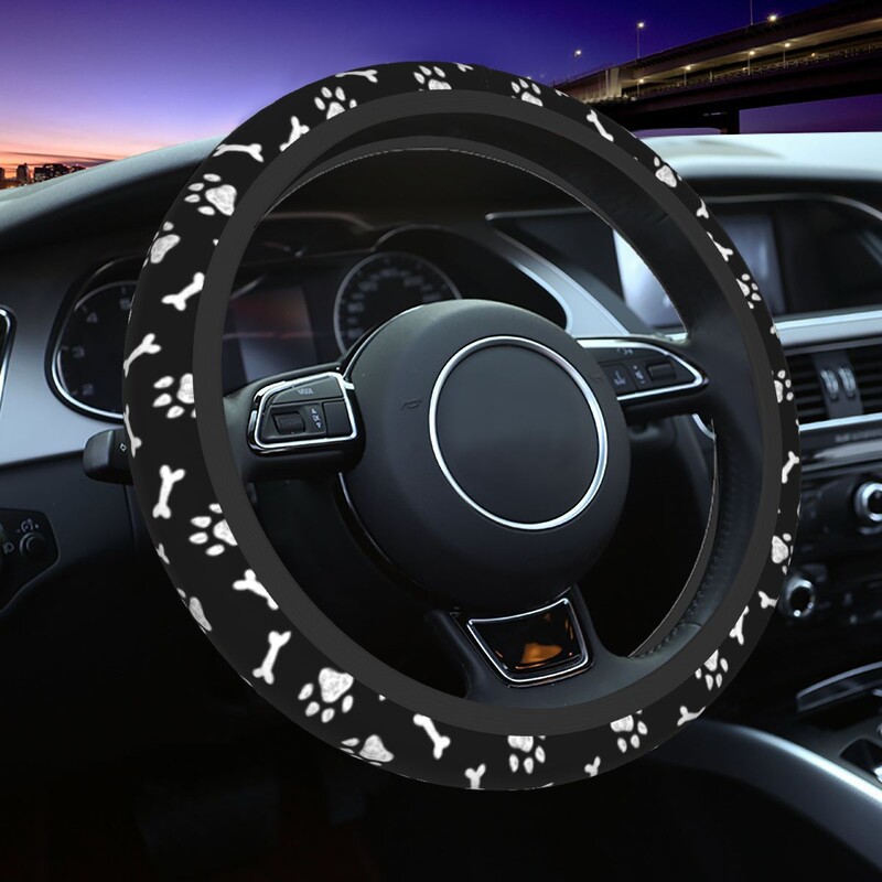 Αξεσουάρ Ποδιού Αυτοκινήτου, Κάλυμμα Τιμονιού, Κάλυμμα Τιμονιού με Ζωγραφική, Ελαστικό, Ολόσωμο
