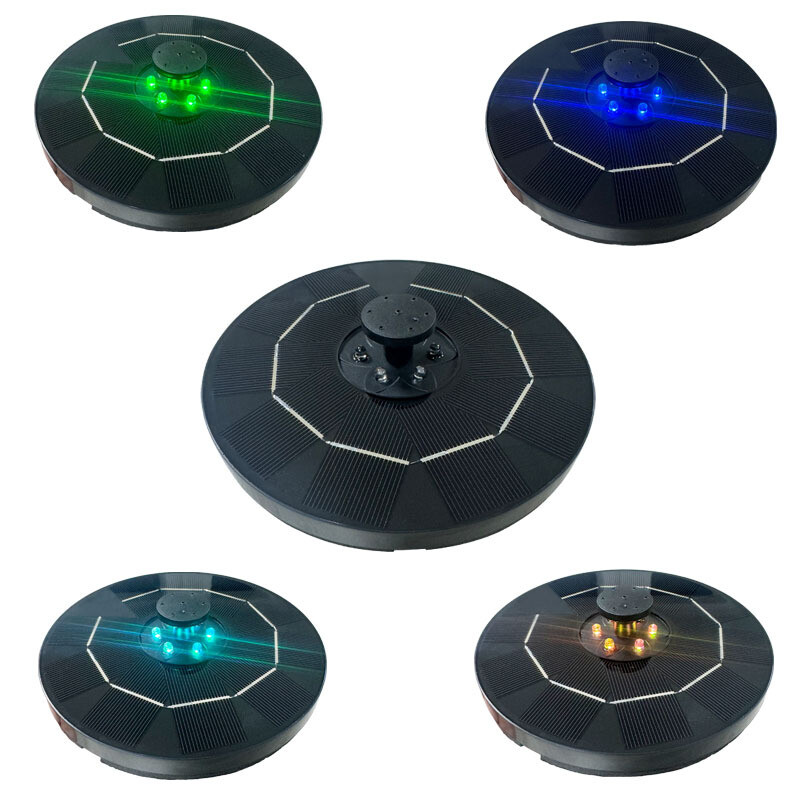 Saulės energija varomas su baterija ir LED šviesos fontanu, sodo fontanas su tvenkiniu ir apsauga nuo vandens