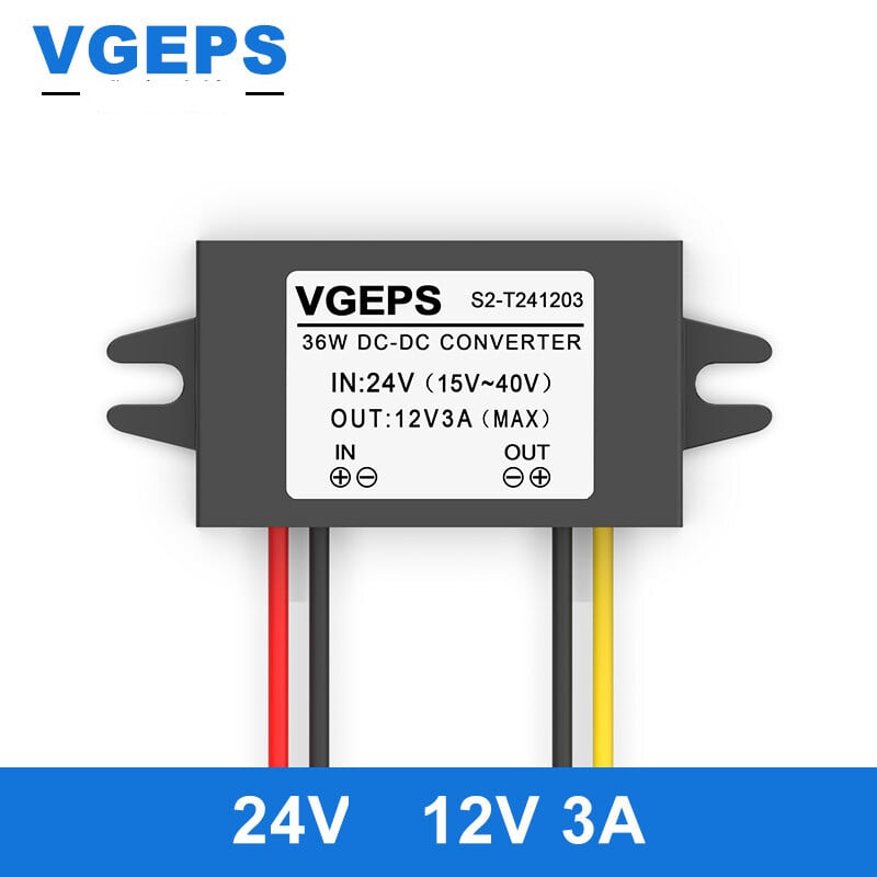 72V, 60V, 48V, 36V, 24V į 12V nuolatinės įtampos keitiklis, automobilyje montuojamas DC-DC įtampos mažinimo modulis