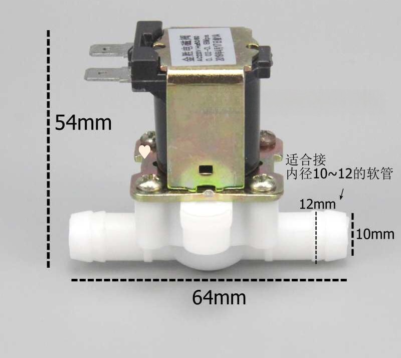 Пластмасов нормално затворен електромагнитен клапан DC/AC входен клапан за вода 4 точки 6 точки маркуч с външна резба 2 точки контролен клапан за пречистване на вода