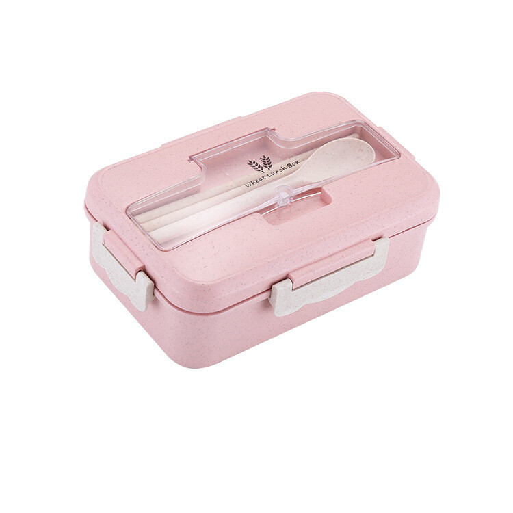 Nauja pietų dėžutė su plastikiniu skyriumi, skirta studentams ir biuro darbuotojams, su mikrobangų krosnelei tinkama pietų dėžute ir padažo dėžute, aukštos kokybės japoniška pietų dėžutė.