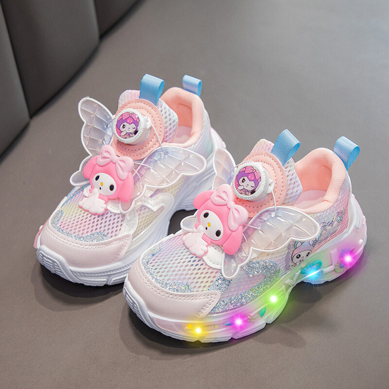 Mergaičių bateliai, pavasario nauji mokykliniai bateliai 2025 m., bateliai su besisukančiomis sagomis, mergaičių laisvalaikio bateliai vidutiniams ir dideliems vaikams, bėgimo sportbačiai