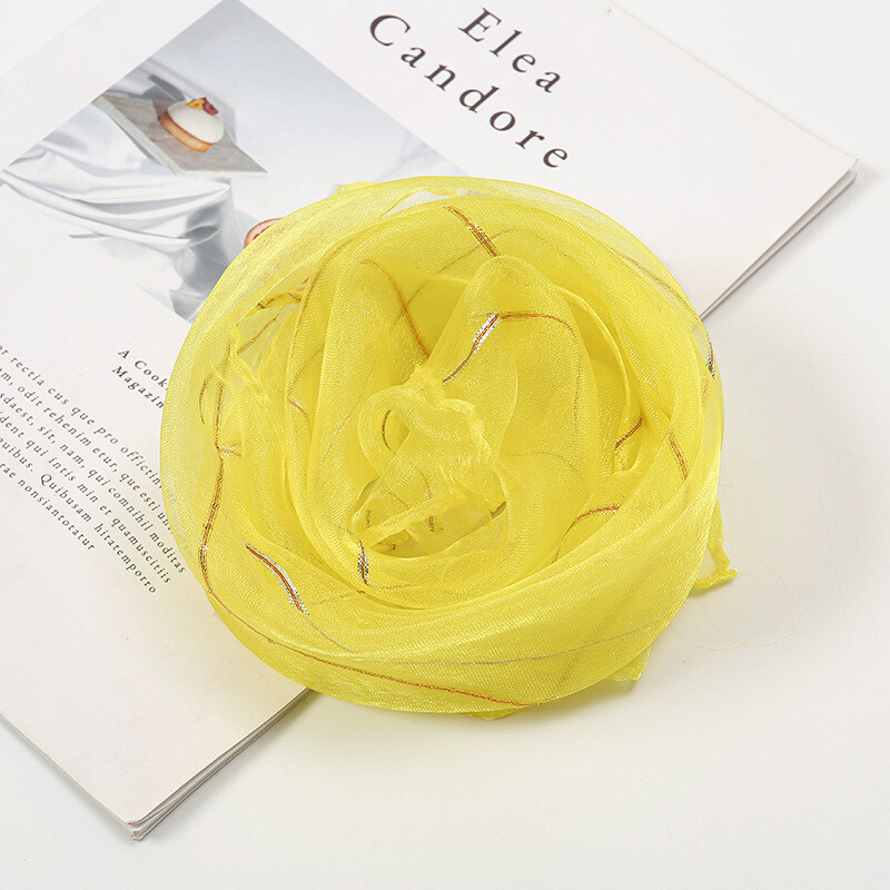 Нов 60 см сценичен шал, плътен цвят, златен, органза, детски шал за танцови представления в детска градина