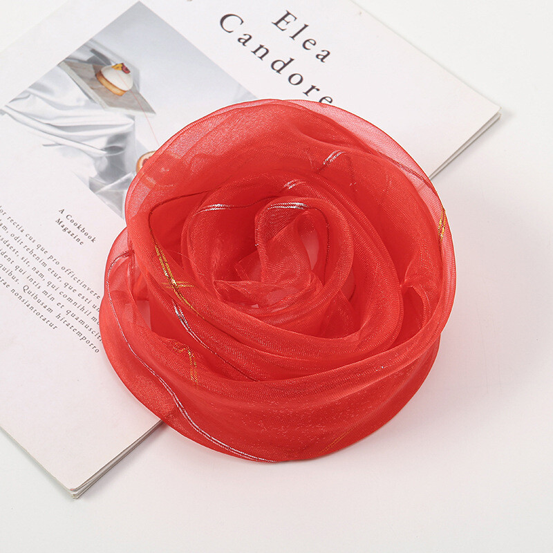 Нов 60 см сценичен шал, плътен цвят, златен, органза, детски шал за танцови представления в детска градина