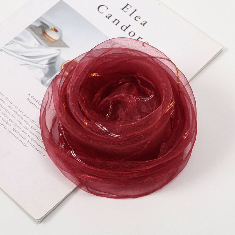 Нов 60 см сценичен шал, плътен цвят, златен, органза, детски шал за танцови представления в детска градина