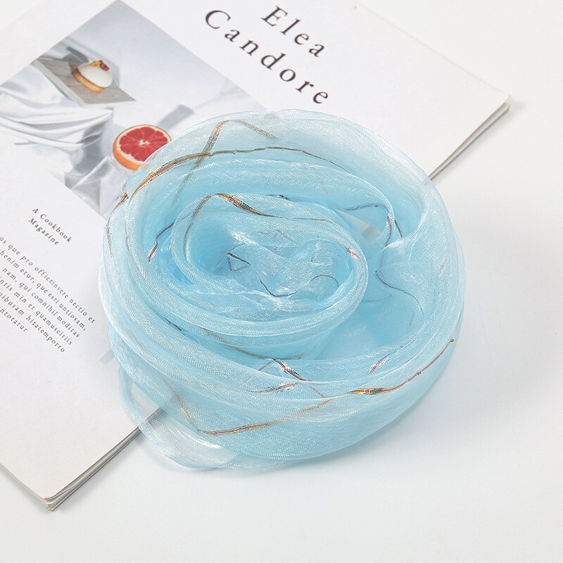 Нов 60 см сценичен шал, плътен цвят, златен, органза, детски шал за танцови представления в детска градина