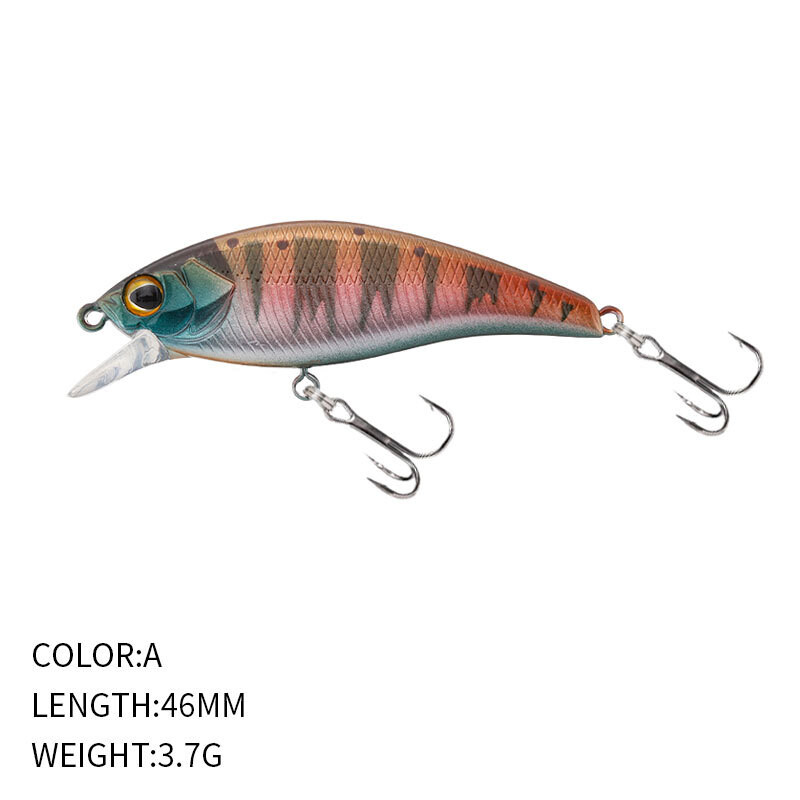 Δόλωμα ψαρέματος 46mm/3.7g, Βυθιζόμενο μίνι ψαράκι, Σκληρό δόλωμα, Βιονικό δόλωμα για ψάρεμα σε ρυάκι, Γλυκού νερού, 9196