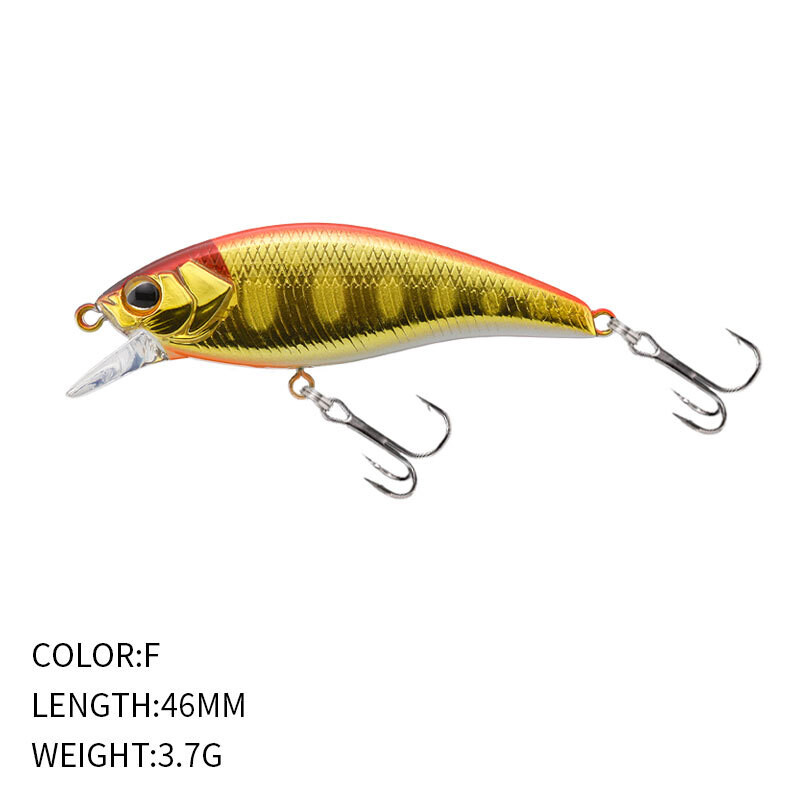 Δόλωμα ψαρέματος 46mm/3.7g, Βυθιζόμενο μίνι ψαράκι, Σκληρό δόλωμα, Βιονικό δόλωμα για ψάρεμα σε ρυάκι, Γλυκού νερού, 9196