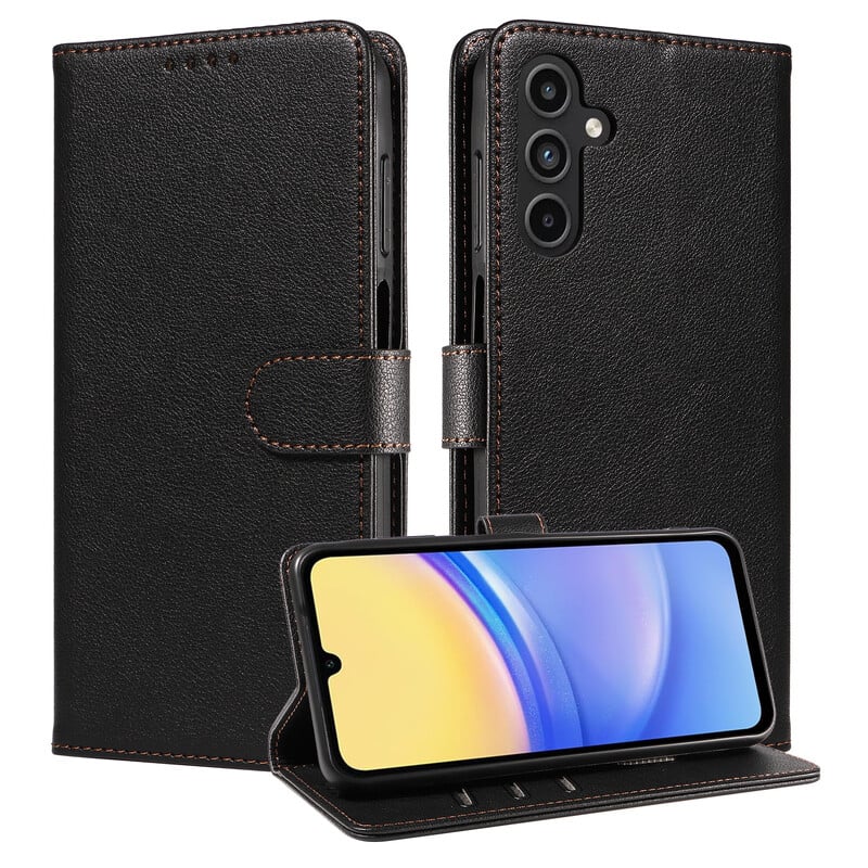 Pogodno za novu futrolu za mobitel Samsung A15 4G/5G s četkom protiv krađe, kožnu futrolu za mobitel Samsung S24 s preklopnim poklopcem i zaštitnom futrolom.