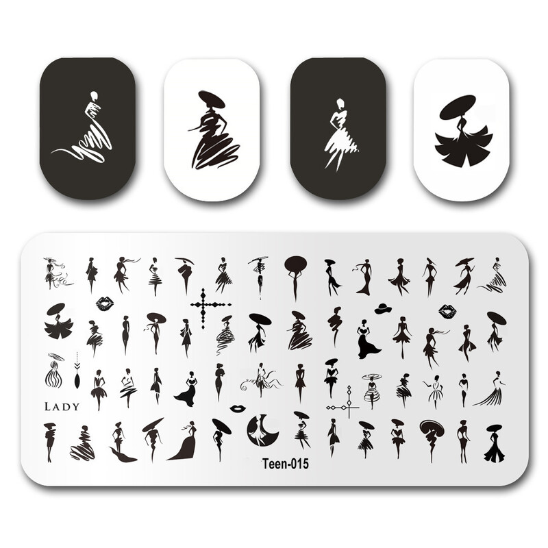 Predložak za žigosanje noktiju, lak za nokte, poseban pečat, čelična ploča, DIY, pečat, uljni pečat, alat za prijenos pločica, pravokutni