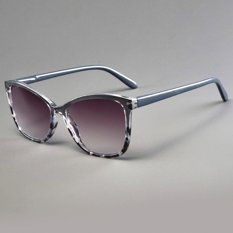 Γυαλιά ηλίου 2025, νέοι φακοί HD, μεγάλοι σκελετός, μοντέρνα γυαλιά ανάγνωσης, γκρι καφέ, ανοιξιάτικα πόδια, εξαγωγή σταυρού