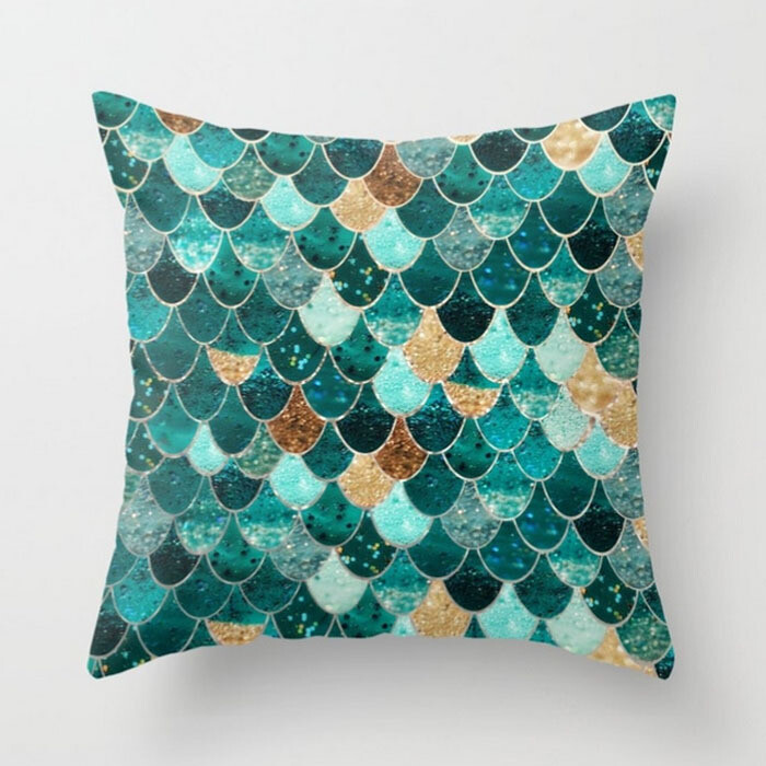 Σκανδιναβική τροπική μαξιλαροθήκη φυτών για μαξιλάρι καναπέ γραφείου από ύφασμα, μικρό φρέσκο μαξιλάρι αυτοκινήτου, φύλλα ύπνου για υπνοδωμάτιο