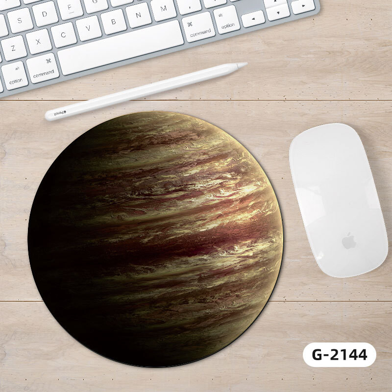 Αποκλειστικό στρογγυλό Mouse Pad Crossborder Planet Series, μικρό, δημιουργικό, με σχέδια για το γραφείο υπολογιστή