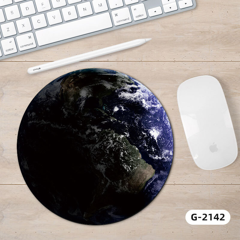 Αποκλειστικό στρογγυλό Mouse Pad Crossborder Planet Series, μικρό, δημιουργικό, με σχέδια για το γραφείο υπολογιστή